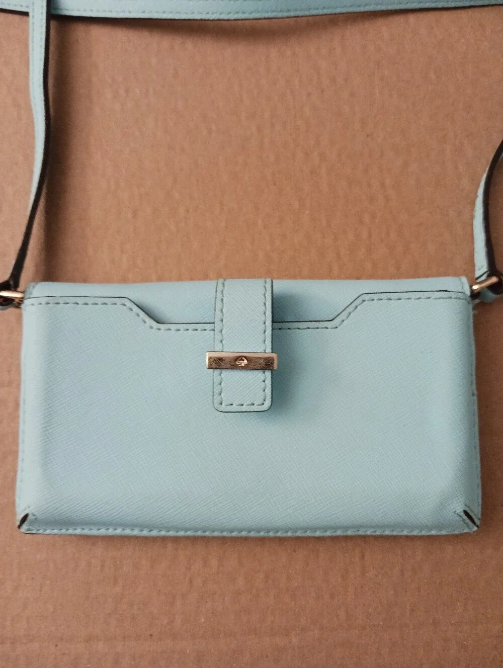 2014 Kate Spade Crossbody Wallet Wristlet IPhone Case Atoll Blue Very Good